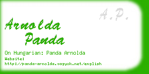 arnolda panda business card